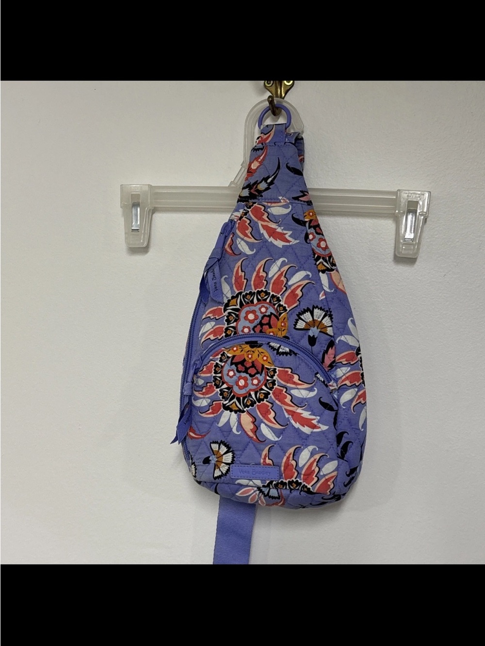 Vera Bradley Essential Crossbody Sling Backpack Mural Garden Retired EUC